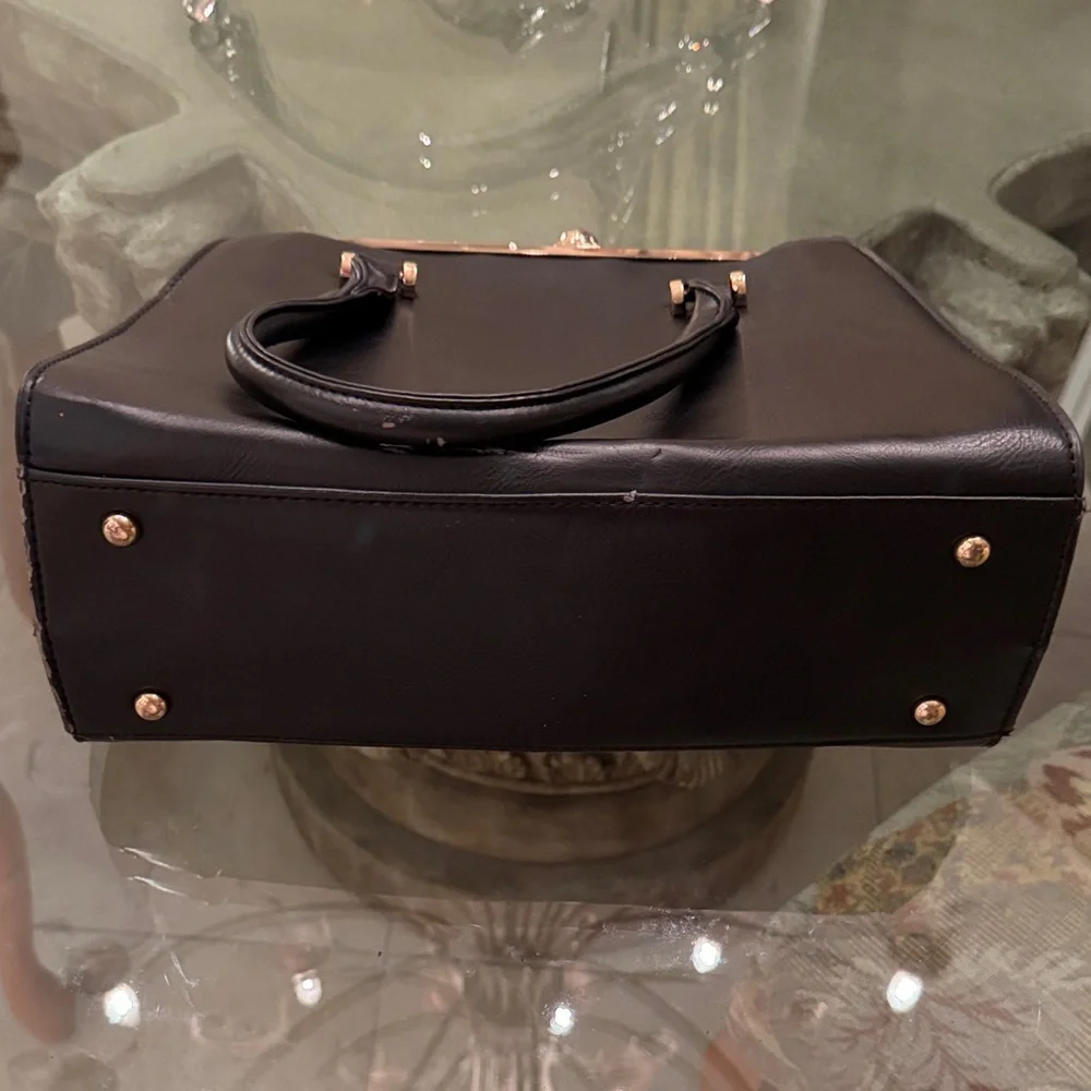 Chic Black Leather Satchel